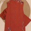 rust red floral cotton co ord set