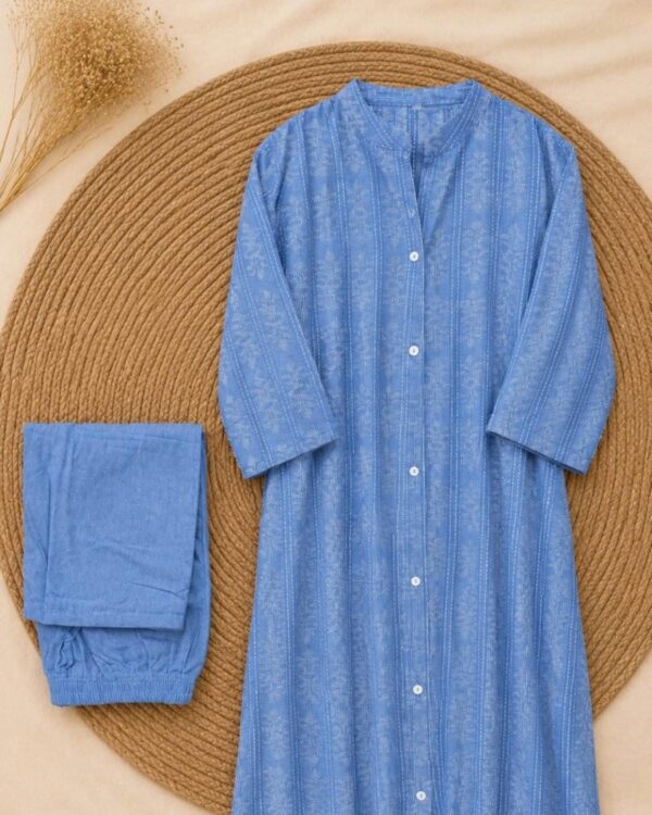 dark blue pattern kurtha