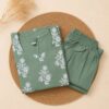 parrot green floral kurtha