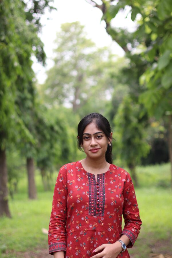 Red Floral Kurtha