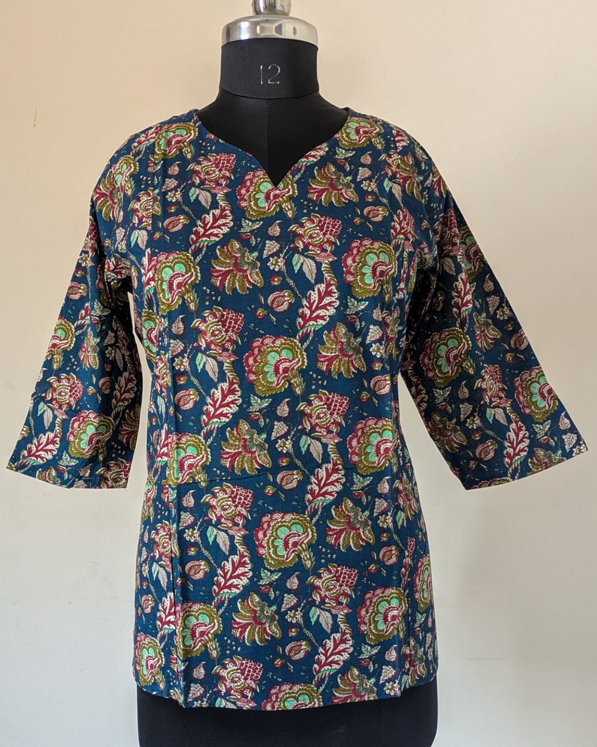 navy blue short kurti