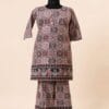 WhatsApp Image 2026-06-01 at 6.18.46 PM Dusty Pink Kalamkari Cotton Kurthi Pant Set